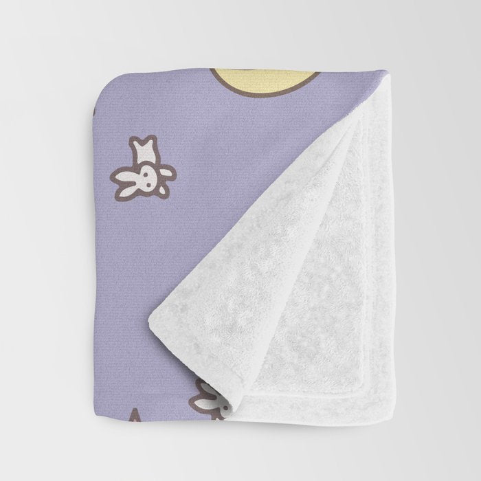 Purple Moon Anime  Throw Blanket Gallery Image 3