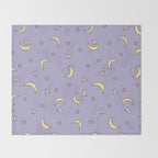 Purple Moon Anime  Throw Blanket Gallery Image 2