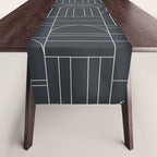 Deco Geometric 04 Black Table Runner Gallery Image 1
