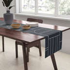 Deco Geometric 04 Black Table Runner Gallery Image 2
