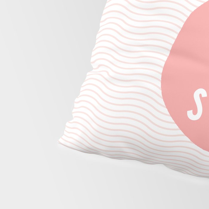 Rise and Shine inspirational quote typography wall art home decor in peach pink Pillow Sham Gallery Image 4