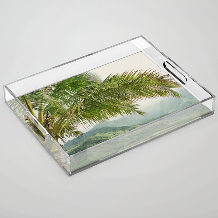 Hanalei Valley - Tropical Hawaii Landscape Photography Acrylic Tray Gallery Image 1
