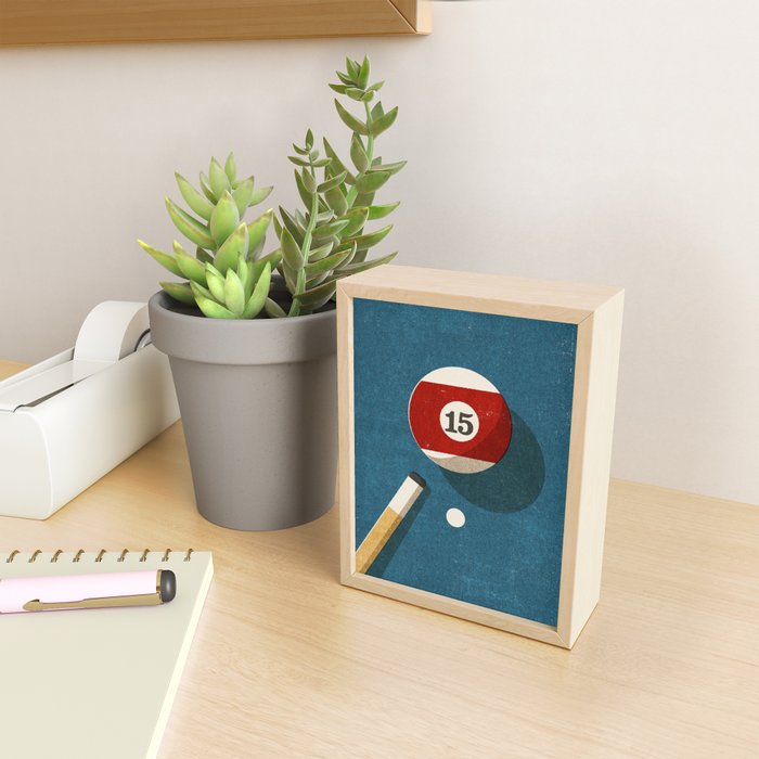 BILLIARDS / Ball 15 Mini Art Print Gallery Image 2
