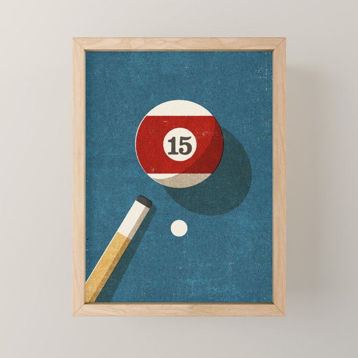 BILLIARDS / Ball 15 Mini Art Print Gallery Image 1