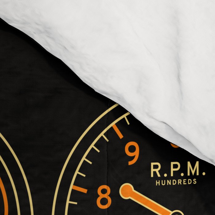 Aircraft Flight Instruments - Full Black Comforter Gallery Image 4