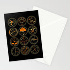 Aircraft Flight Instruments - Full Black Stationery Card Gallery Image 2