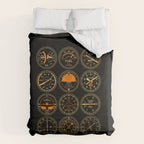 Aircraft Flight Instruments - Full Black Comforter Gallery Image 6