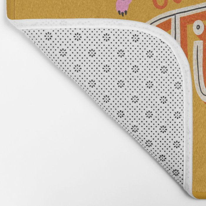 Go Get 'Em Tiger - Yellow Palette Bath Mat Gallery Image 2