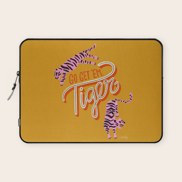 Go Get 'Em Tiger - Yellow Palette Laptop Sleeve Gallery Image 1