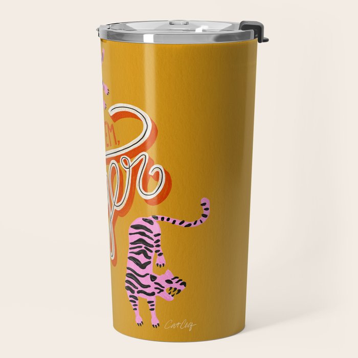 Go Get 'Em Tiger - Yellow Palette Travel Mug Gallery Image 2