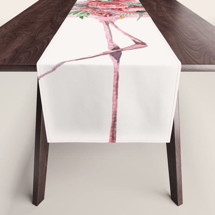 Flamingo Floral Table Runner Gallery Image 1
