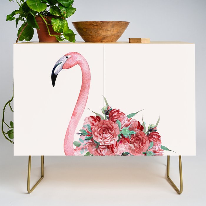 Flamingo Floral Credenza Gallery Image 1