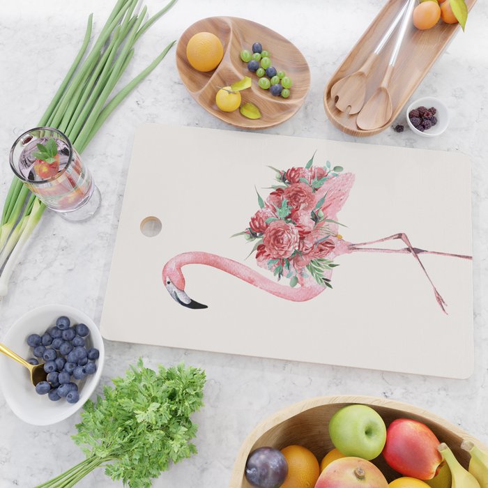 Flamingo Floral Cutting Board Gallery Image 2