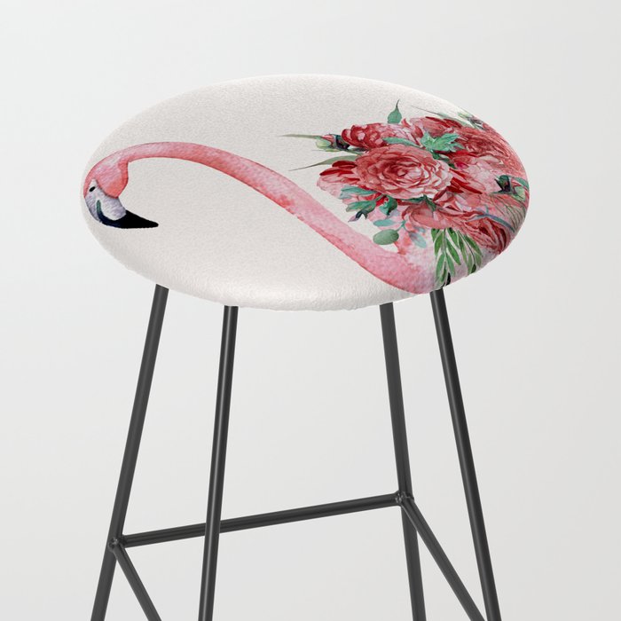 Flamingo Floral Stool Gallery Image 2