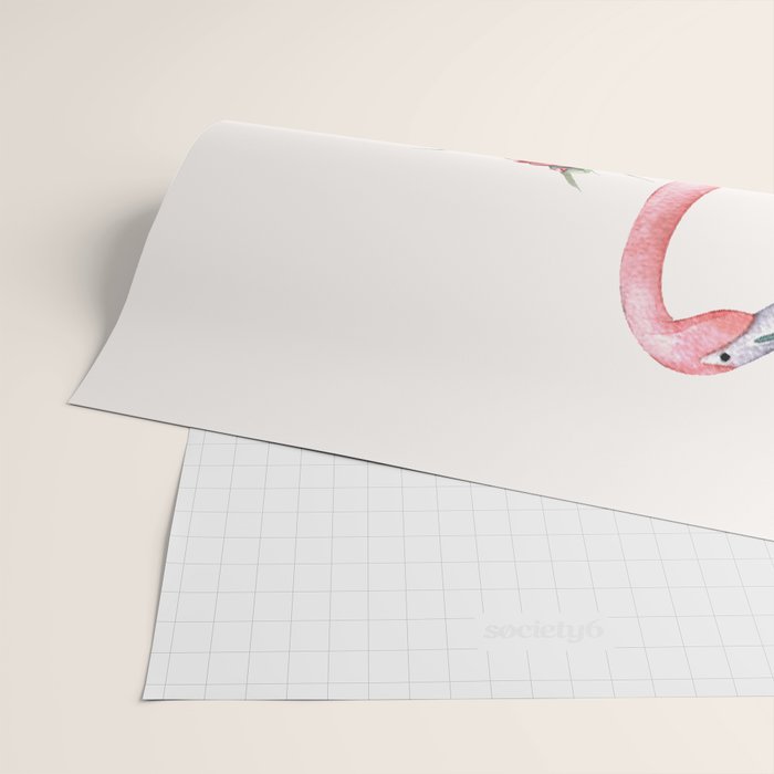 Flamingo Floral Wrapping Paper Gallery Image 2