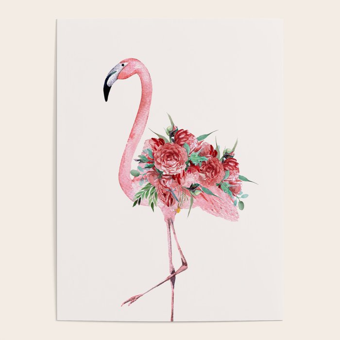 Flamingo Floral Poster Gallery Image 4