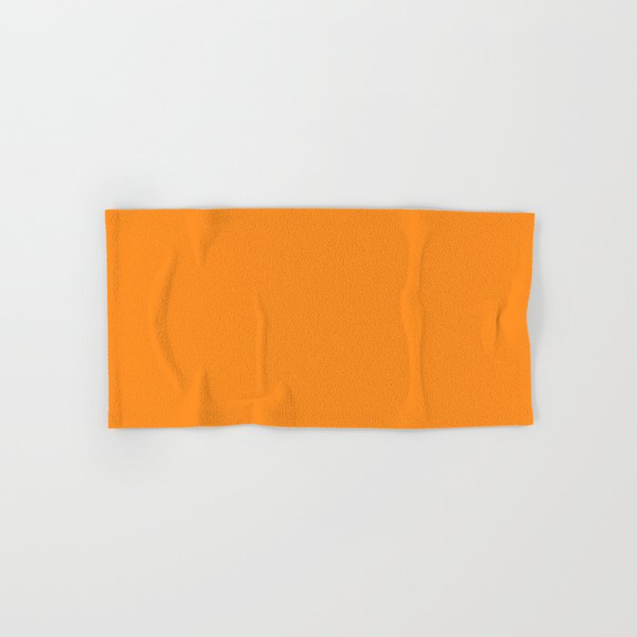 GOLD FISH Solid Color Plain Bright Orange Shade Bath Towel Gallery Image 1