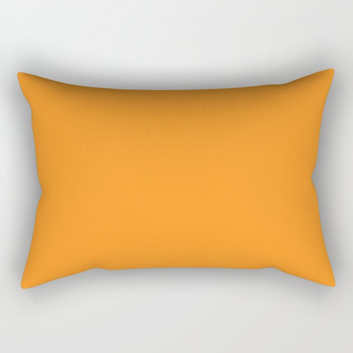 GOLD FISH Solid Color Plain Bright Orange Shade Rectangular Pillow Gallery Image 2