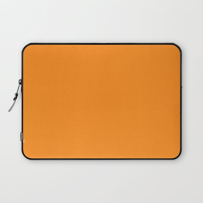GOLD FISH Solid Color Plain Bright Orange Shade Laptop Sleeve Gallery Image 1