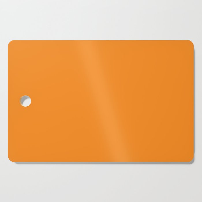 GOLD FISH Solid Color Plain Bright Orange Shade Cutting Board Gallery Image 1