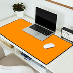 GOLD FISH Solid Color Plain Bright Orange Shade Desk Mat Gallery Image 2