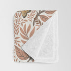 Secret Garden Birds - Neutral  Throw Blanket Gallery Image 3