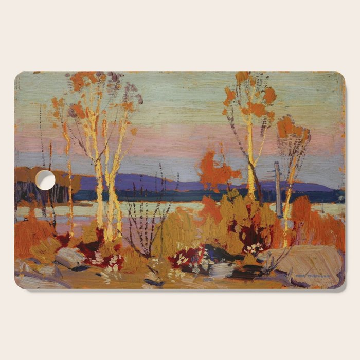 Tom Thomson Birches 1916 Canadian Landscape Artist Cutting Board Gallery Image 1