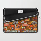 Mushroom Collage Print in Orange Laptop Sleeve Gallery Image 2