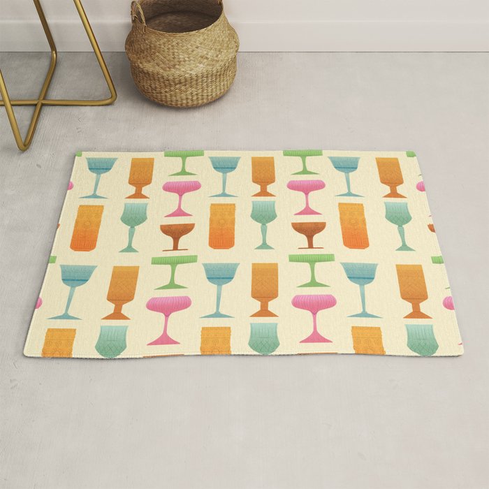Vintage Cocktail Glasses  Rug Gallery Image 1