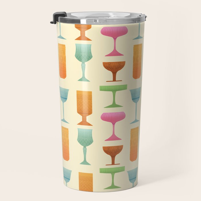 Vintage Cocktail Glasses  Travel Mug Gallery Image 3