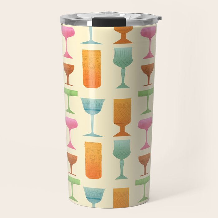Vintage Cocktail Glasses  Travel Mug Gallery Image 1