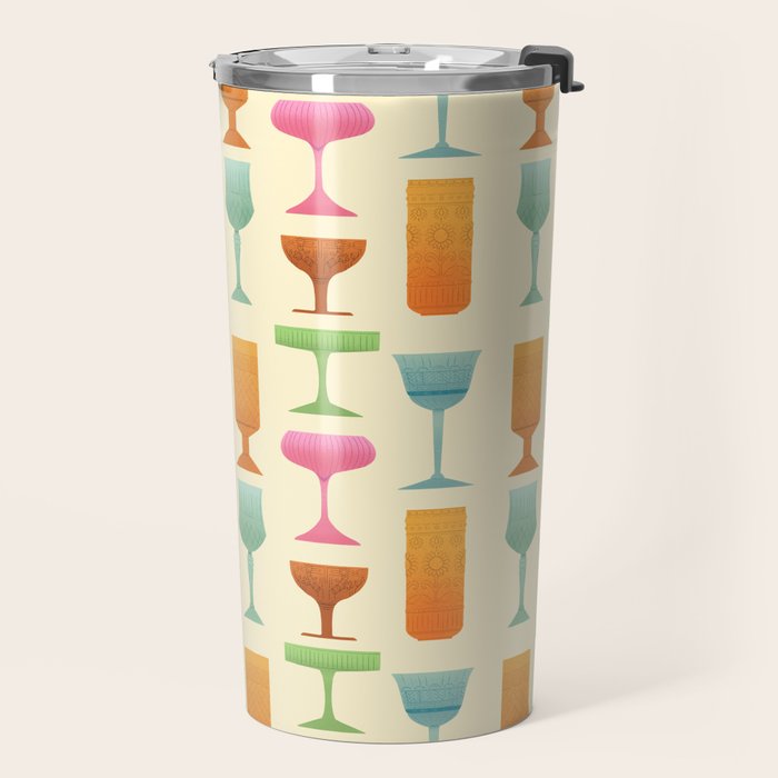 Vintage Cocktail Glasses  Travel Mug Gallery Image 2