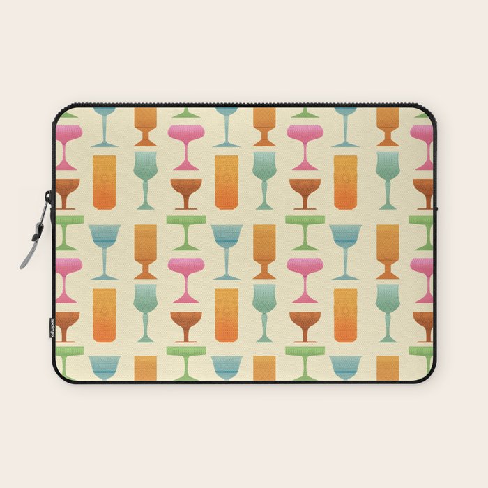 Vintage Cocktail Glasses  Laptop Sleeve Gallery Image 1