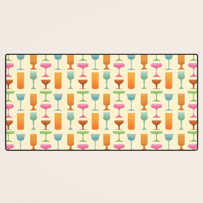 Vintage Cocktail Glasses  Desk Mat Gallery Image 3
