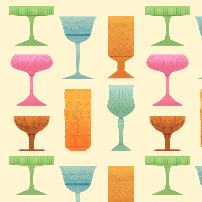 Vintage Cocktail Glasses  Coffee Mug Gallery Image 2