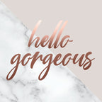 Hello Gorgeous, Rose Gold, Pink, Marble Coffee Mug Gallery Image 2