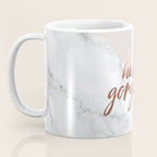 Hello Gorgeous, Rose Gold, Pink, Marble Coffee Mug Gallery Image 3
