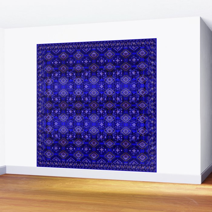 Oriental Opulence: Royal Blue Velvet Moroccan Majesty Wall Mural Gallery Image 2