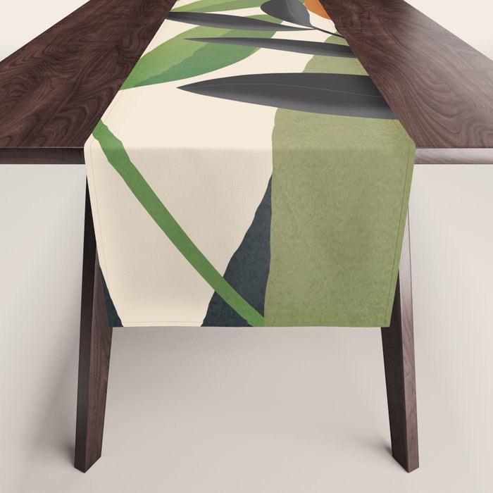 Abstract Sun Rays on the Branches 01 Table Runner Gallery Image 1