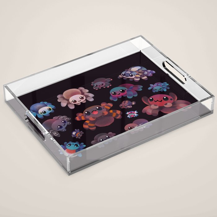 Tarantulas - dark Acrylic Tray Gallery Image 1