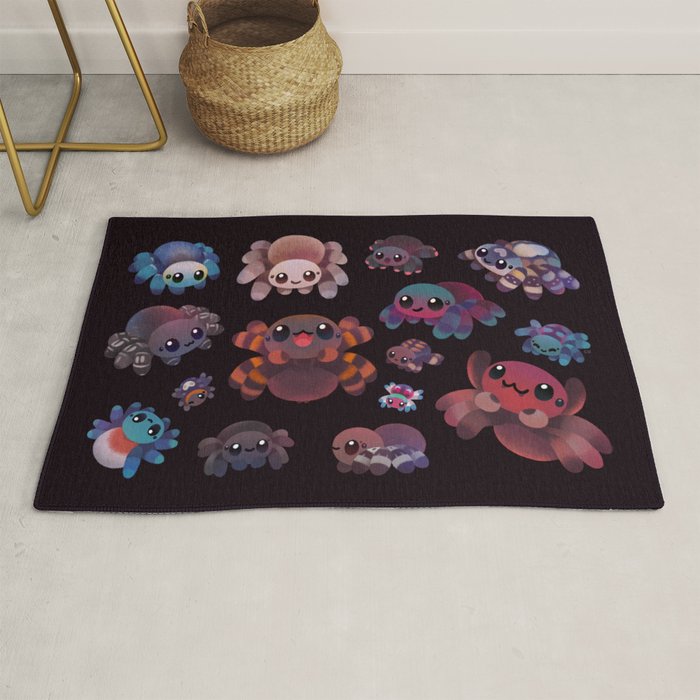 Tarantulas - dark Rug Gallery Image 1