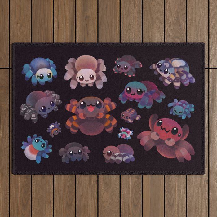 Tarantulas - dark Outdoor Rug Gallery Image 1
