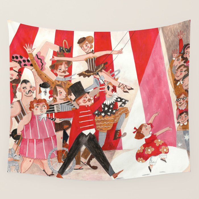Circus in town Wall Tapestry Gallery Image 4