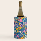 Flowers And Cats Blue Pink Yellow Wine Chiller Gallery Image 3