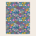 Flowers And Cats Blue Pink Yellow Poster Gallery Image 4