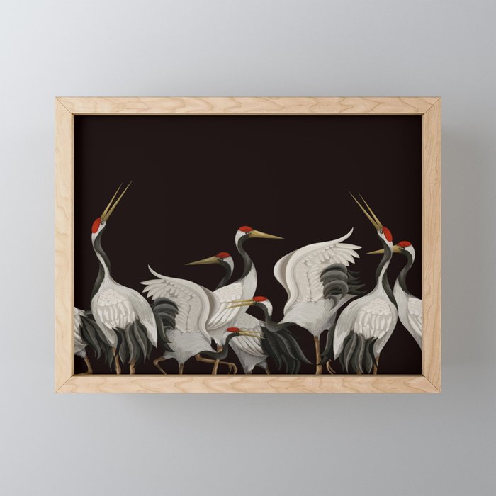Japanese Heron Landscape Mini Art Print Gallery Image 1
