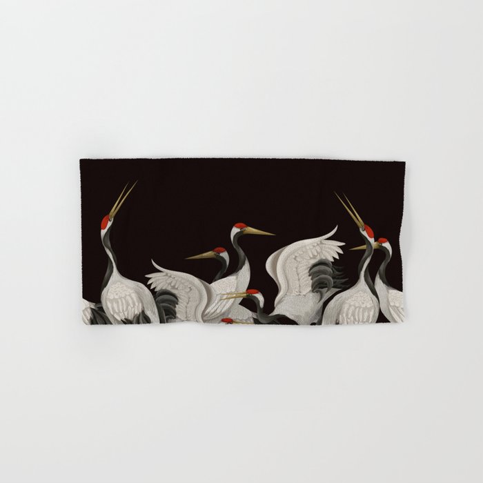 Japanese Heron Landscape Bath Towel Gallery Image 1