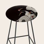 Japanese Heron Landscape Stool Gallery Image 2