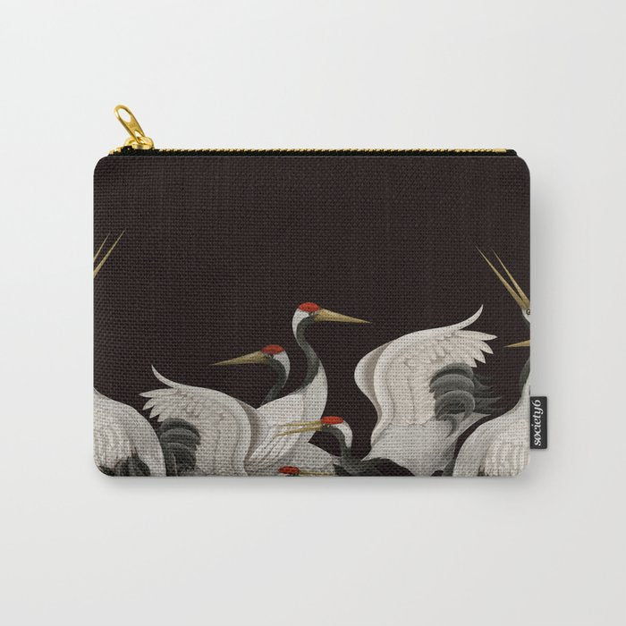 Japanese Heron Landscape Carry All Pouch Gallery Image 1