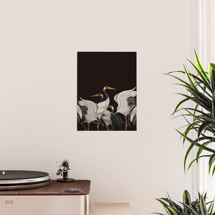 Japanese Heron Landscape Poster Gallery Image 2
